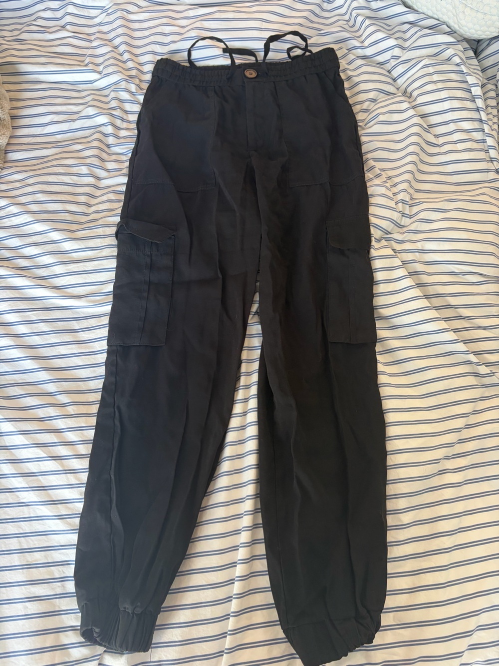 Zara Black Summer Cargo Pants
